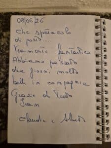 Pagina della dedica Eco di giorni fantastici