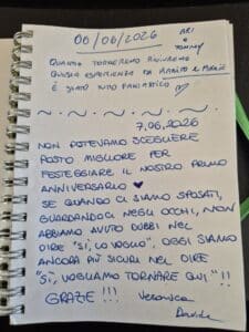 Pagina della dedica Eco di un 'S&igrave;' nel tempo