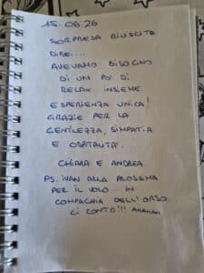 Pagina della dedica Rifugio di una Sorpresa Riuscita