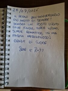 Pagina della dedica Magia d'un anniversario in una favola