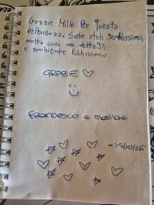 Pagina della dedica Stelle e Cuori di Gratitudine