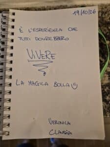 Pagina della dedica L'eco di una Bolla Magica